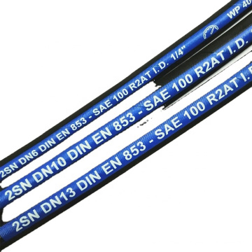 SAE 100R1 R2 DN EN853 1SN 2SN High Pressure Steel Wire Braided Flexible Hydraulic Rubber Hose